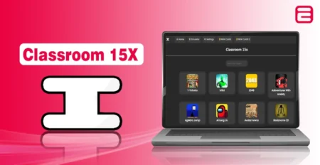 Classroom 15X interface showing unblocked games and browser-based learning platform
