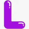 L in Bubble Letters