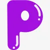 P in Bubble Letters