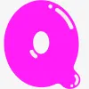 Q in Bubble Letters