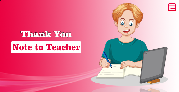 Thank You Note to Teacher