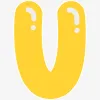 U in Bubble Letters