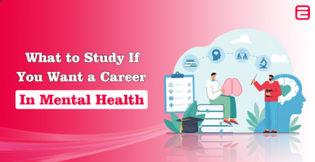 What to Study If You Want a Career That Supports Mental Health Human head illustration with puzzle pieces and gears on an educational banner for edulize.com.