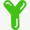 Y in Bubble Letters